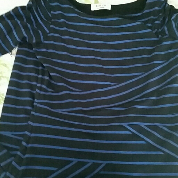 Anthropology Butter Soft Bodycone Tiered Striped Midi Office Career fall Dress L - Picture 8 of 8
